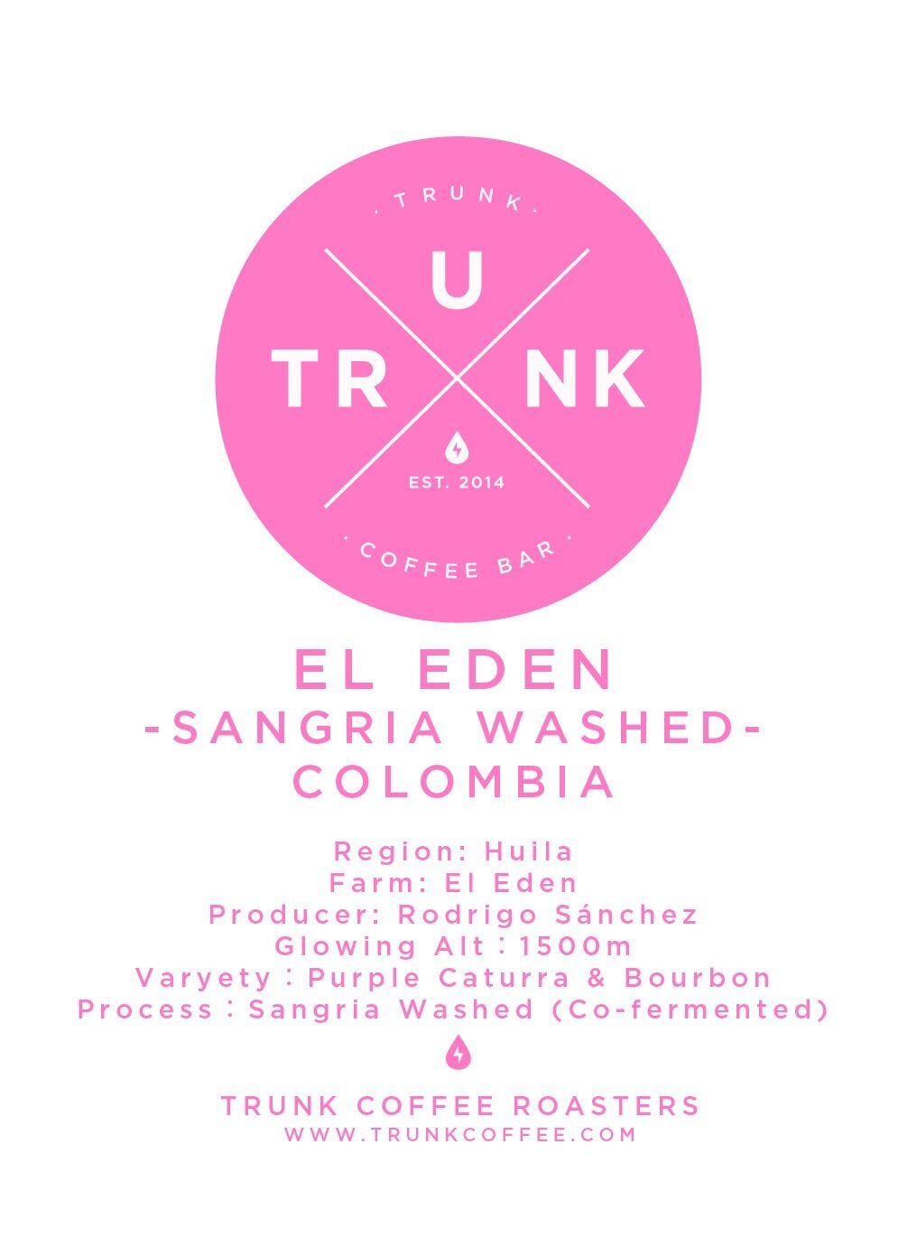 Colombia - EL EDEN | Purple Caturra, Bourbon Sangria Washed