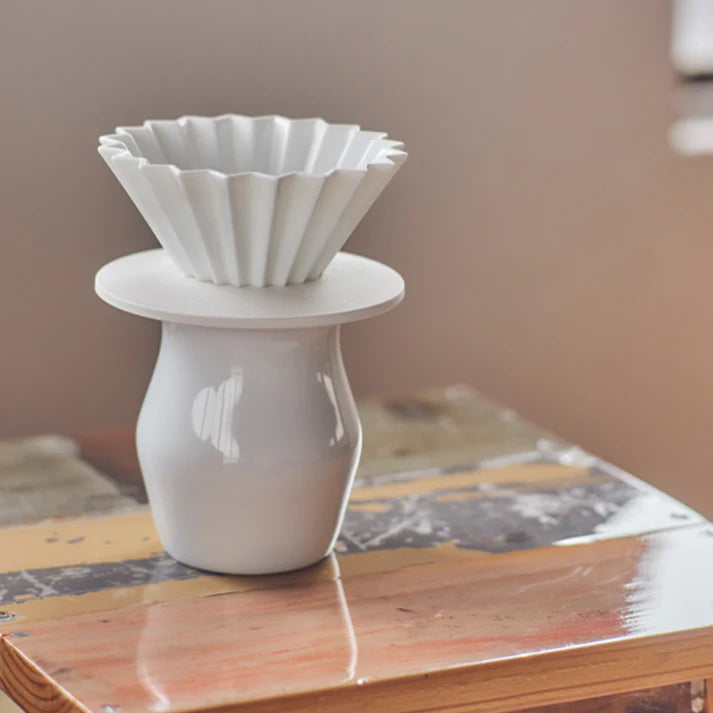 折り紙ドリッパーホルダー[穀物白] [穀物白x黒]